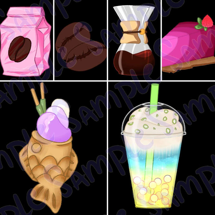 Cafe Themed Sub Badges for Stark_Alchemy Twitch